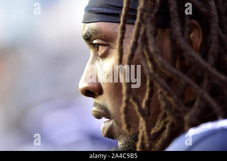 East Rutherford, New Jersey, USA. 13th Oct, 2019. Dallas Cowboys defensive end DEMARCUS LAWRENCE (90) is seen at MetLife Stadium in East Rutherford New Jersey New York defeats Dallas 24 to 22 Credit: Brooks Von Arx/ZUMA Wire/Alamy Live News Stock Photo