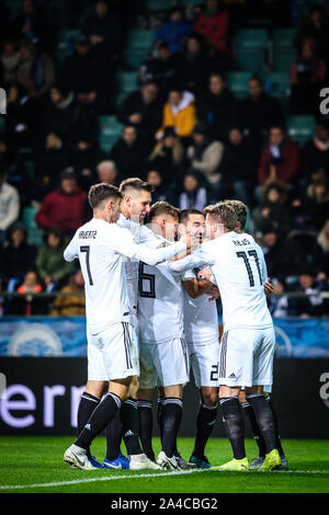 Tallinn, Estonia. 13th Oct, 2019. Iilkay Gündogan (21) of Germany celebrates during the Euro 2020 qualifiers game between Estonia and Germany at A. le Coq Arena.(Final score: Estonia 0-3 Germany) Credit: SOPA Images Limited/Alamy Live News Stock Photo