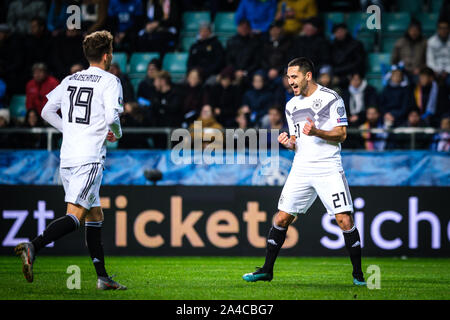 Tallinn, Estonia. 13th Oct, 2019. Iilkay Gündogan (21) of Germany celebrates during the Euro 2020 qualifiers game between Estonia and Germany at A. le Coq Arena.(Final score: Estonia 0-3 Germany) Credit: SOPA Images Limited/Alamy Live News Stock Photo