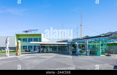 Porirua, New Zealand - September 17th, 2019: Exterior view of Te Rauparaha Arena, a multi-purpose indoor sports and entertainment centre with pools, f Stock Photo