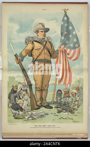 The flag must stay put / J.S. Pughe. Stock Photo