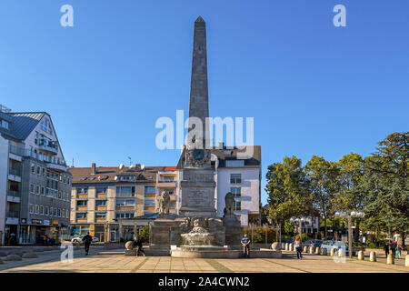 Worms, Germany - October 2019: Memorial monument for German Grand Duke of Hesse Louis IV, called Ludwig IV in German Stock Photo