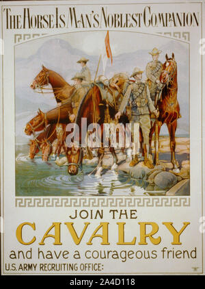 The horse is man's noblest companion - join the cavalry and have a courageous friend / Horst Schreck 1920. Stock Photo