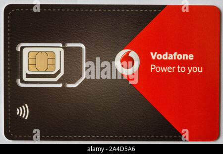 SIM cards for mobile phones, various sizes, MicroSIM, Nano-SIM, Stock Photo