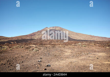 Mount Teide, volcano on Tenerife in the Canary Islands with cloudless sky, Spain. Stock Photo