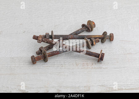 Old rusty bolts Stock Photo