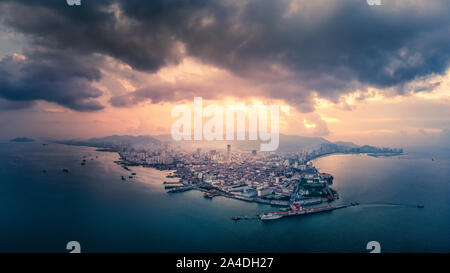 Storm Approaching George Town, Penang Island, Malaysia Stock Photo