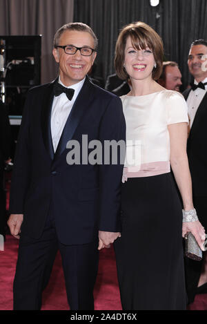 Photo Must Be Credited ©Karwai Tang/Alpha Press 076909 24/02/2013 Christoph Waltz and wife Judith Holste at The 85th Academy Awards Oscars 2013 held at The Dolby Theatre Hollywood Blvd Los Angeles California Stock Photo