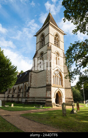 St Matthew's Church, an Anglican parish church in the Hampshire village of Blackmoor, UK Stock Photo