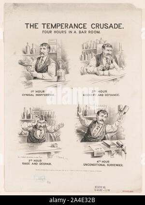 The temperance crusade. Four hours in a bar room / F. Beard del. Stock Photo