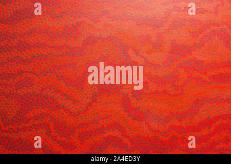 Red dots pattern. Dark and deep abstract geometric pattern Stock Photo