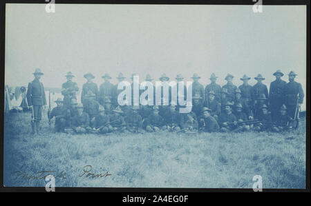 Theodore Roosevelt's Rough Riders, Company E, at military camp, Montauk Point, New York Stock Photo