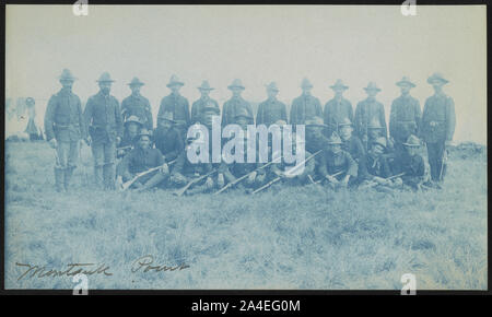 Theodore Roosevelt's Rough Riders, Company L, at military camp, Montauk Point, New York Stock Photo