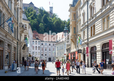 Stritarjeva utica, Old Town, Ljubljana, Slovenia Stock Photo