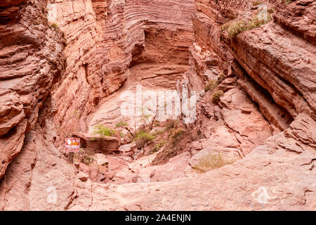 The nature reserve Quebrada de las Conchas, also known as Quebrada de Cafayate, is located within the Calchaquíes Valleys, near Cafayate. Stock Photo