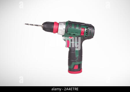 Cordless Electric Drill Isolated on White Background (with clipping path) Stock Photo