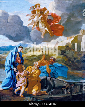 Nicolas Poussin, painting, The Return of the Holy Family from Egypt, circa 1628 Stock Photo