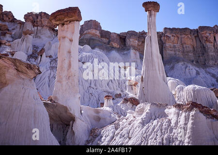 Wahweap Hoodoos in Grand Staircase Escalante National Park Stock Photo