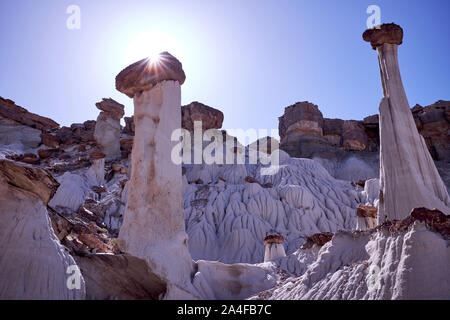 Wahweap Hoodoos in Grand Staircase Escalante National Park Stock Photo