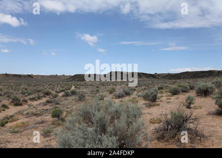 Albuquerque, New Mexico, USA, Petroglyph National Monument national park trail on Route 66 with copy space Stock Photo