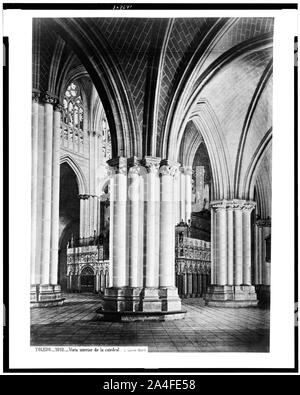 Toledo. Vista interior de la catedral / J. Laurent. Madrid. Stock Photo