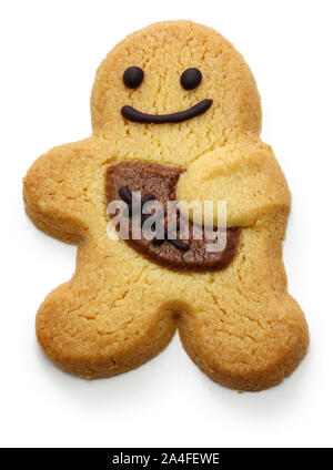 gingerbread rugby man isolated on white background Stock Photo