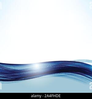 Abstract background blue wave, sea, water.Vector illustration. eps 10 Stock Vector