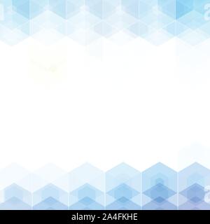 blue polyhedra. vector geometrical illustration Stock Vector