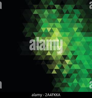Dark green vector Abstract polygonal background. geometric background. triangles. Brand new blurred hexagonal design. Pattern can be used for backgrou Stock Vector