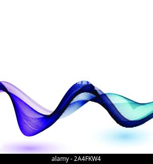 Abstract blue waves on gray background. design for business presentations. eps 10 Stock Vector
