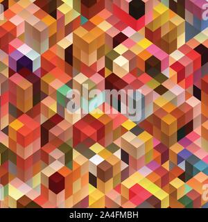 multicolor background. polygonal style. vector image, abstract cube background - Vektorgrafik Stock Vector