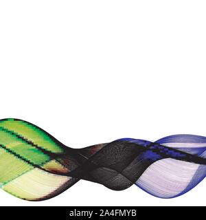 Abstract wave smoke on a white background.The colored lines. eps 10 Stock Vector