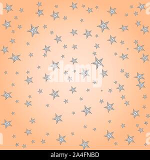 Pastel simple star cute pattern, vector illustration. eps 10 Stock Vector