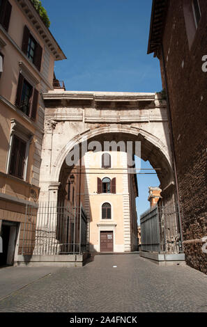 Italy, Rome, Servian Walls, roman arch of Gallienus Stock Photo