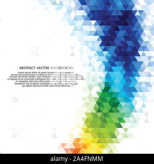 Abstract geometric background in the form of triangles. Abstract background, tech background. Good for advertising materials, brochures, banners. eps Stock Vector