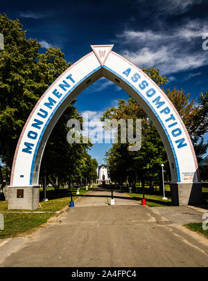 Our Lady of the Assumption Monument   Rogersville, New Brunswick, CA Stock Photo