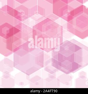 Light Pink, Yellow vector cover with set of hexagons. Abstract illustration with colorful hexagons. Beautiful design for your business advert. Stock Vector