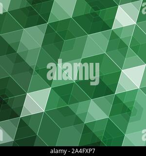 Green Grid Mosaic Background, Creative Design Templates. hexagonal shapes. Stock Vector