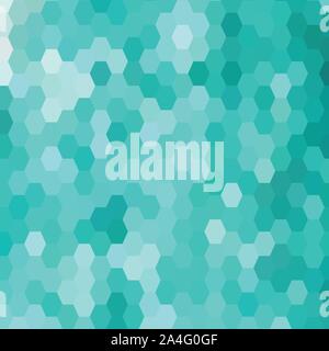 Honeycomb inspired Abstract geometric Background. Hexagons and triangles in colors of emerald. Vector regular Texture. Stock Vector