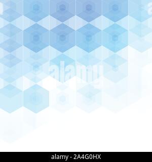 blue hexahedrons. Vector illustration. Geometric figures. Polygonal style. eps 10 Stock Vector