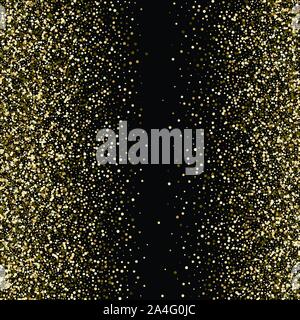 Vector gold glitter confetti pattern on white background. Shine premium wallpaper for vip greeting card. Stock Vector