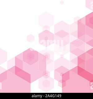 abstract vector background. pink hexagons. polygonal style Stock Vector