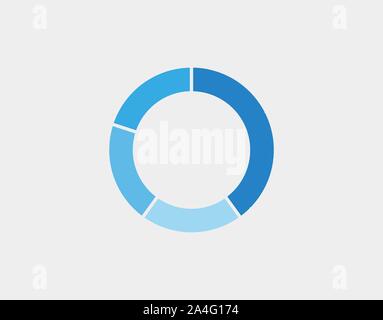Colorful pie chart, diagram, Infographic. Vector illustration. Stock Vector