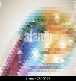 Dark Multicolor vector gradient triangles texture with a heart in a centre. Abstract illustration with an elegant triangles. Best triangular design fo Stock Vector