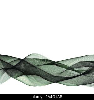Abstract green wavy lines. Colorful vector background. Green smoke wave. Spring green wave. Vector green wavy lines. Green wave design. Transparent gr Stock Vector
