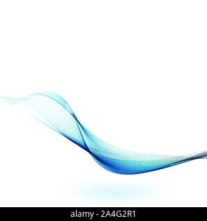 Abstract waves background in blue color, isolated on white. EPS 10. Can be used for flyers and corporate presentations. Stock Vector