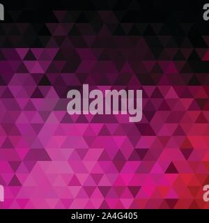 dark pink triangular background. mosaic style Stock Vector