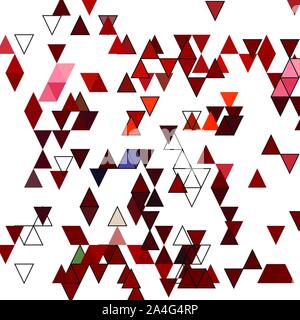 colored triangles. Vector image. Chaotic placement of geometric shapes Stock Vector