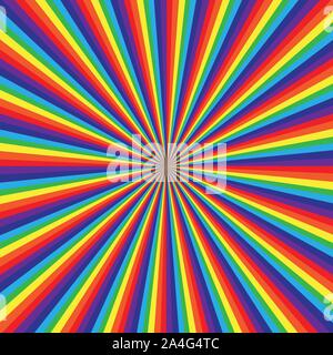 rainbow swirl pattern, abstract vector art illustration. eps 10 Stock Vector