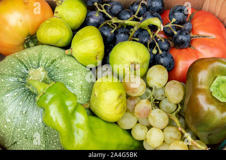 Vegetables in the local organic products market in León. Spain Stock Photo